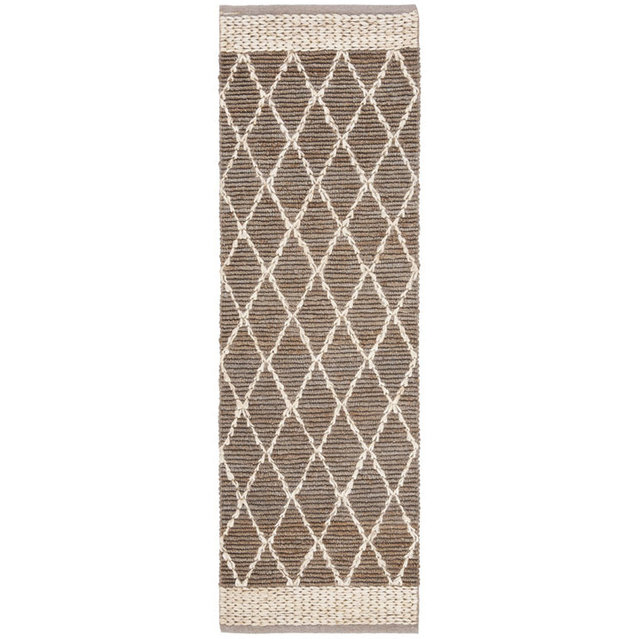 SAFAVIEH Natural Fiber NF951F Handmade Natural /Grey Rug Image 1