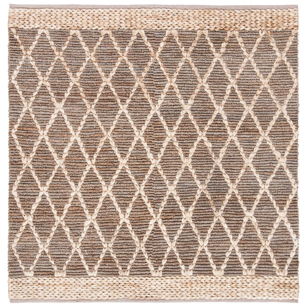 SAFAVIEH Natural Fiber NF951F Handmade Natural /Grey Rug Image 1