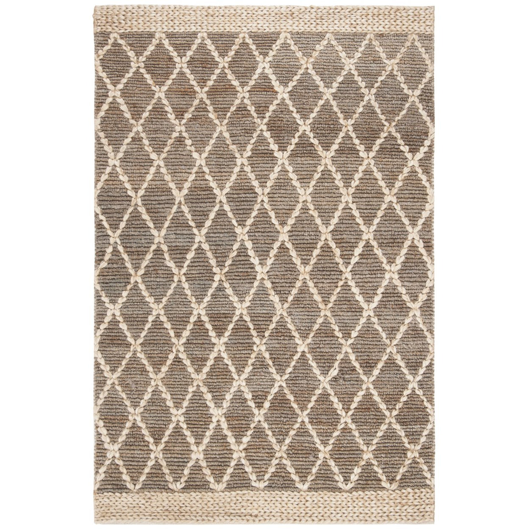 SAFAVIEH Natural Fiber NF951F Handmade Natural /Grey Rug Image 1