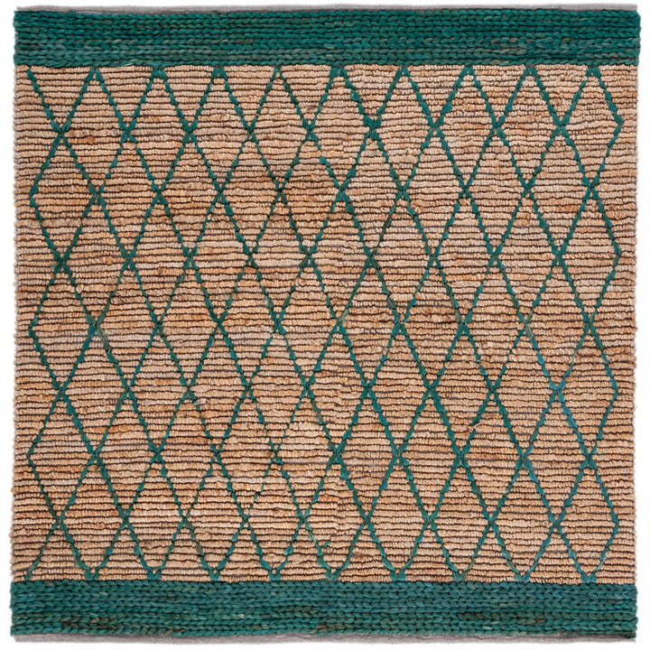 SAFAVIEH Natural Fiber NF951X Natural / Dark Green Rug Image 4