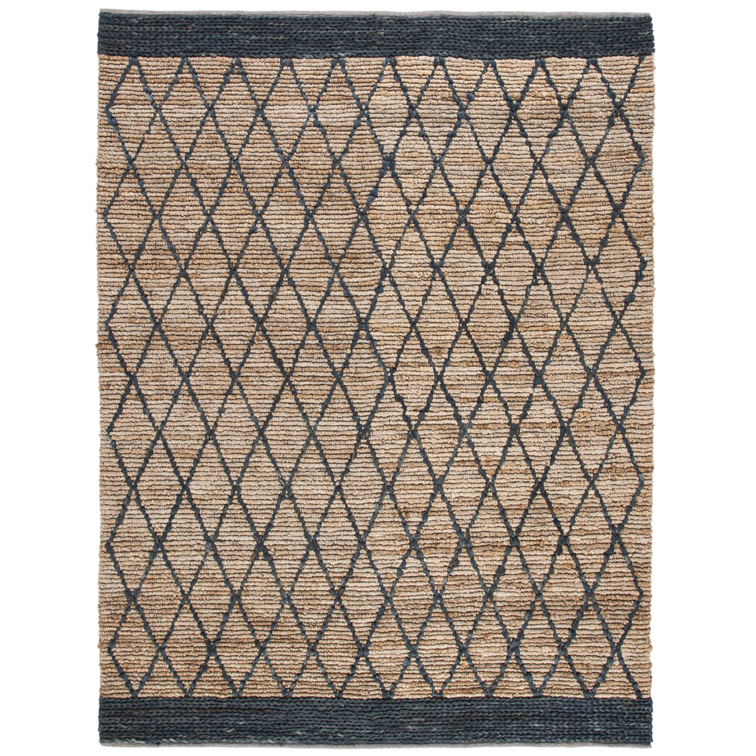 SAFAVIEH Natural Fiber NF951Z Natural / Black Rug Image 1