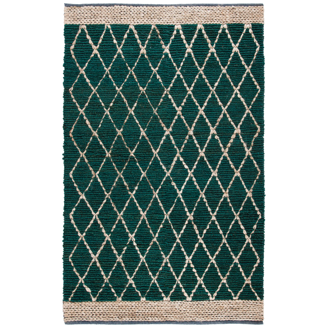 SAFAVIEH Natural Fiber NF951Y Dark Green / Natural Rug Image 8