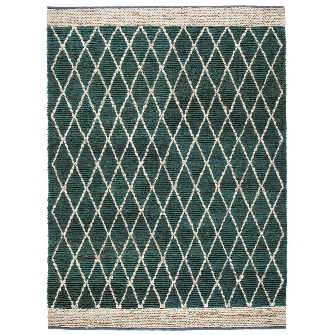 SAFAVIEH Natural Fiber NF951Y Dark Green / Natural Rug Image 9