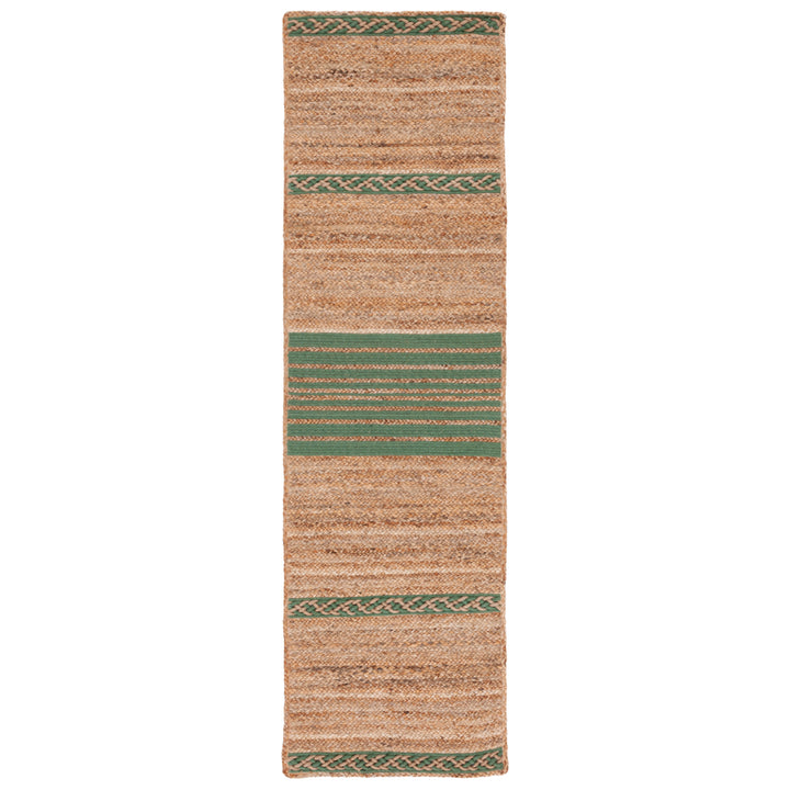 SAFAVIEH Natural Fiber NFB262Y Natural / Green Rug Image 3