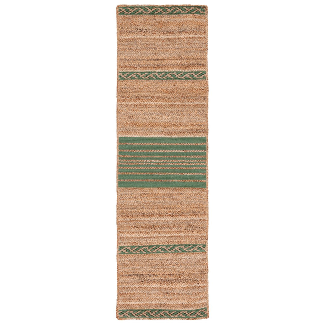 SAFAVIEH Natural Fiber NFB262Y Natural / Green Rug Image 1