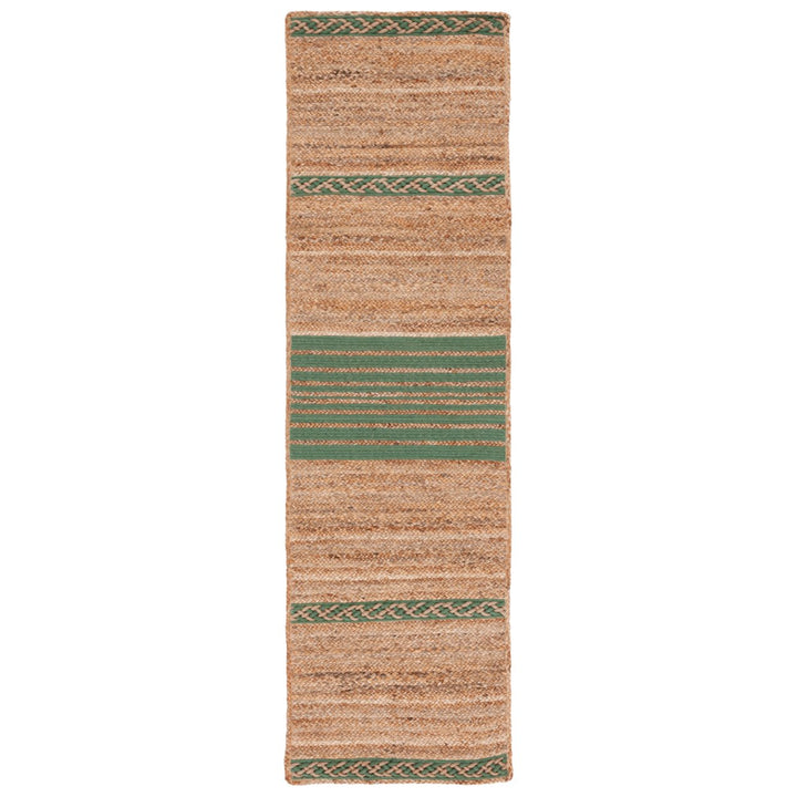 SAFAVIEH Natural Fiber NFB262Y Natural / Green Rug Image 1