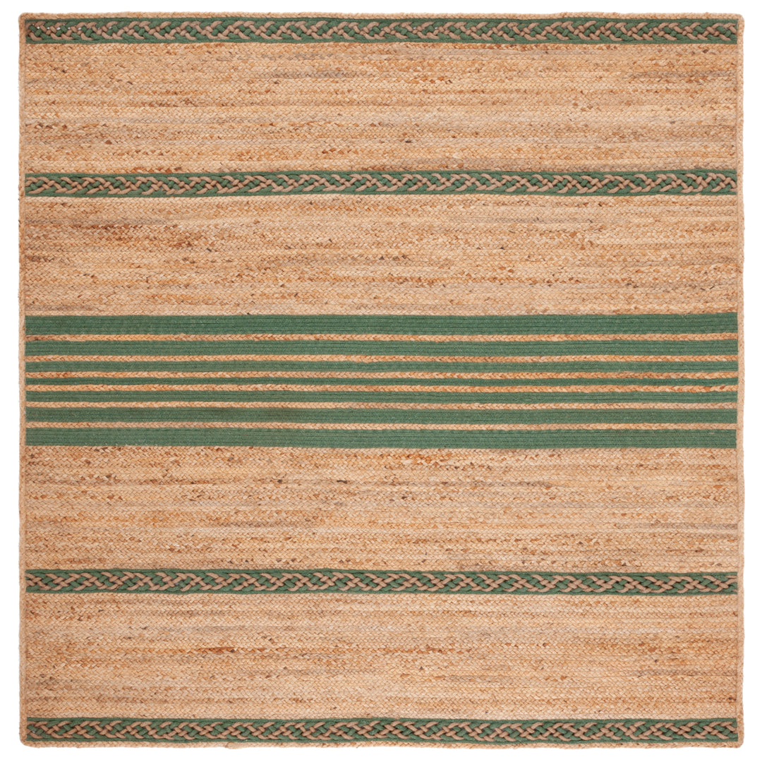 SAFAVIEH Natural Fiber NFB262Y Natural / Green Rug Image 4