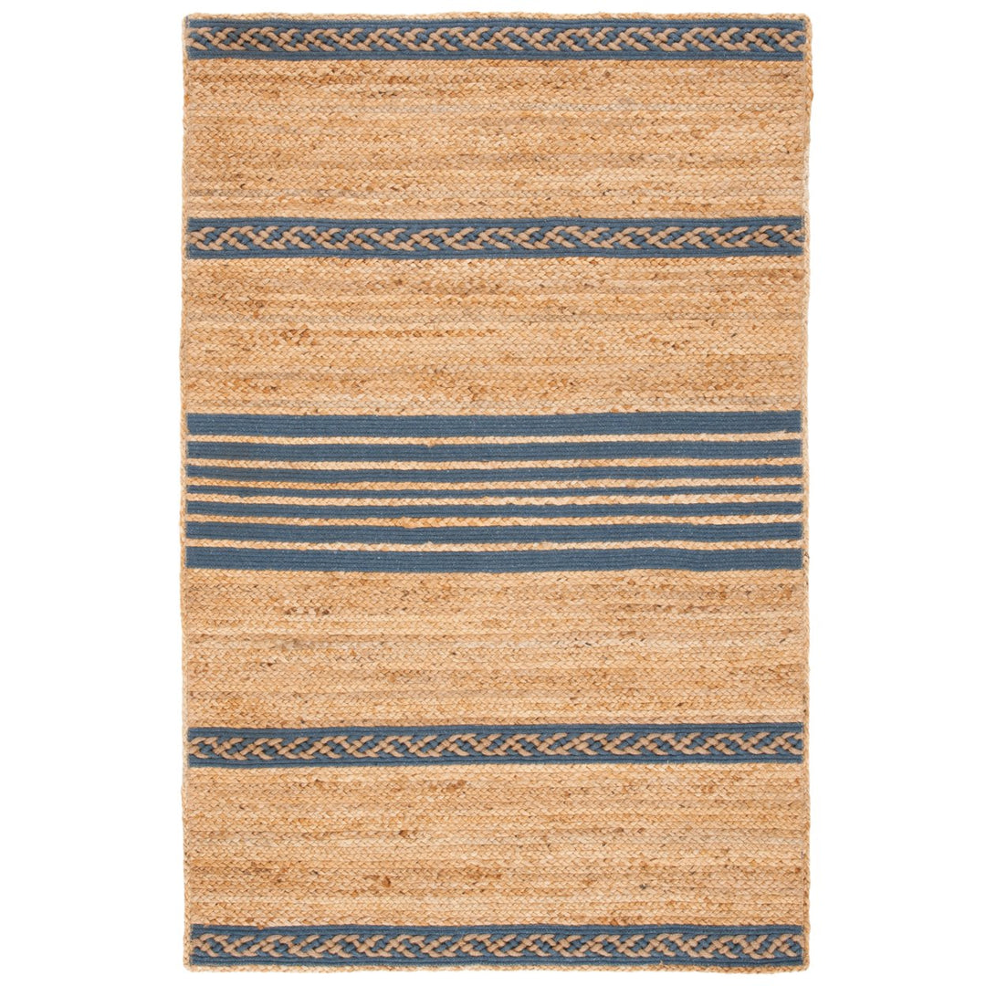 SAFAVIEH Natural Fiber NFB262F Natural / Grey Rug Image 1