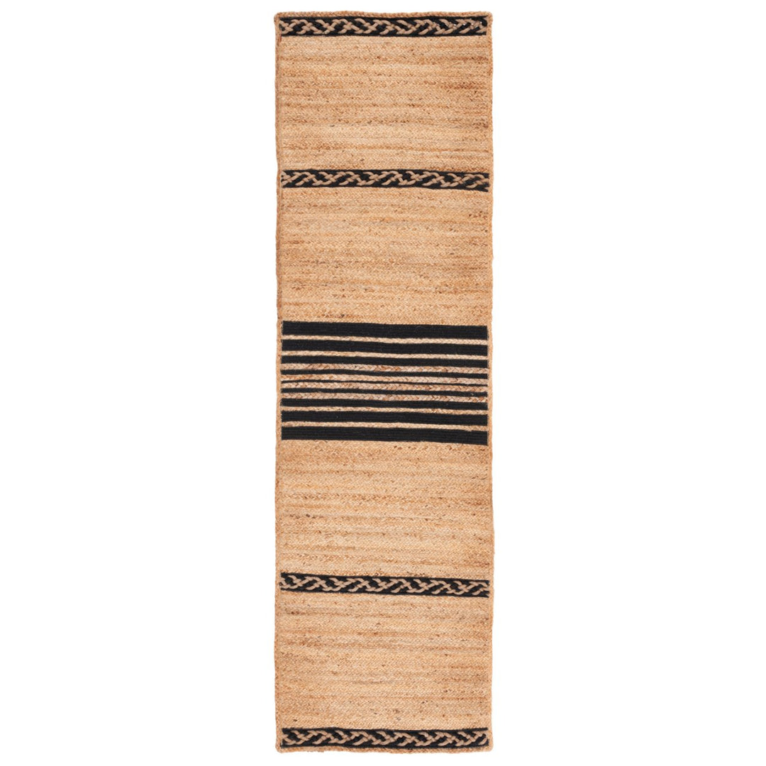 SAFAVIEH Natural Fiber NFB262Z Natural / Black Rug Image 3