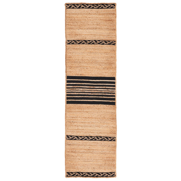 SAFAVIEH Natural Fiber NFB262Z Natural / Black Rug Image 1