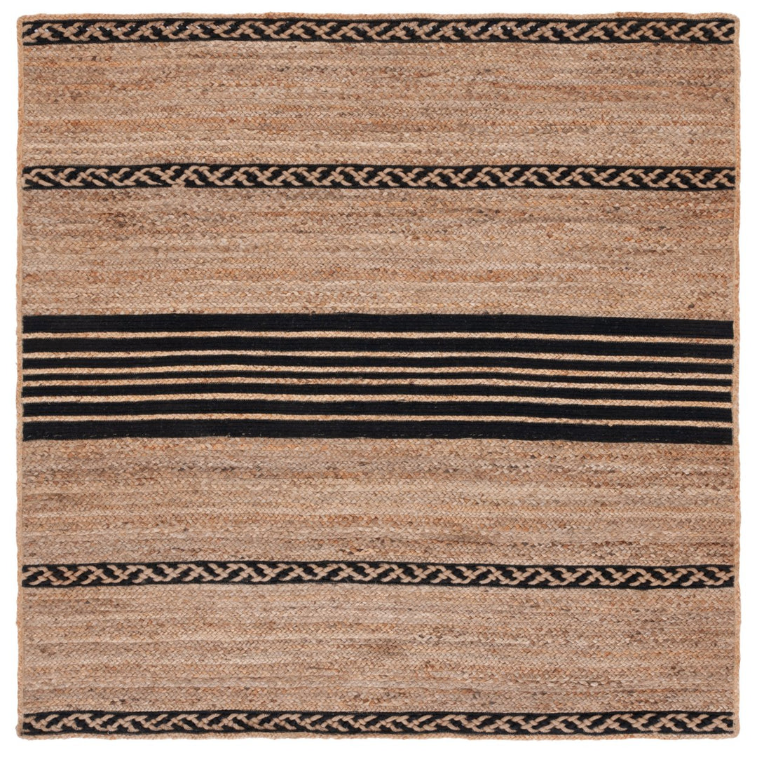 SAFAVIEH Natural Fiber NFB262Z Natural / Black Rug Image 4