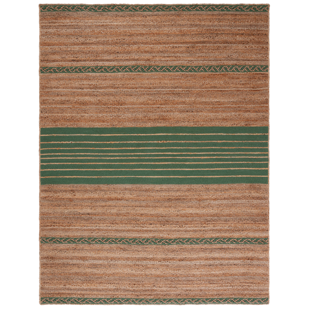 SAFAVIEH Natural Fiber NFB262Y Natural / Green Rug Image 10