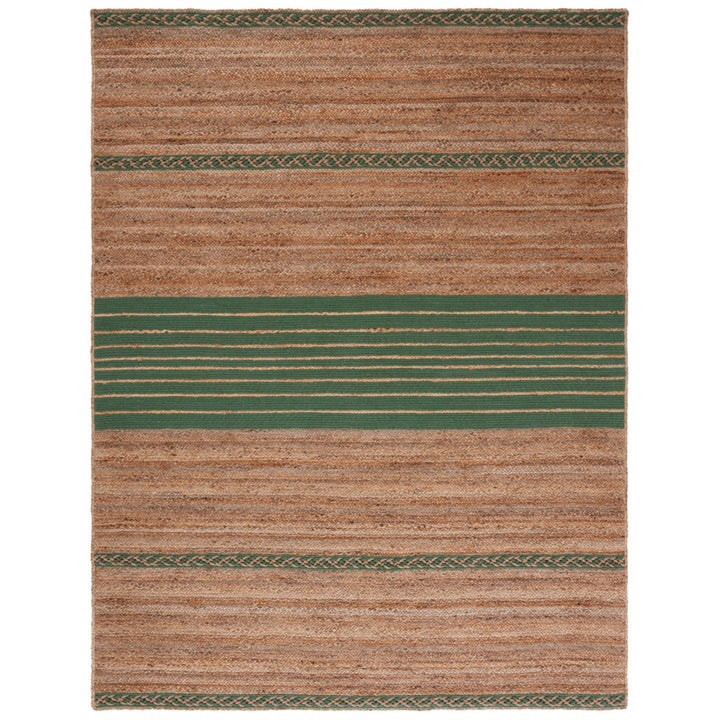 SAFAVIEH Natural Fiber NFB262Y Natural / Green Rug Image 1