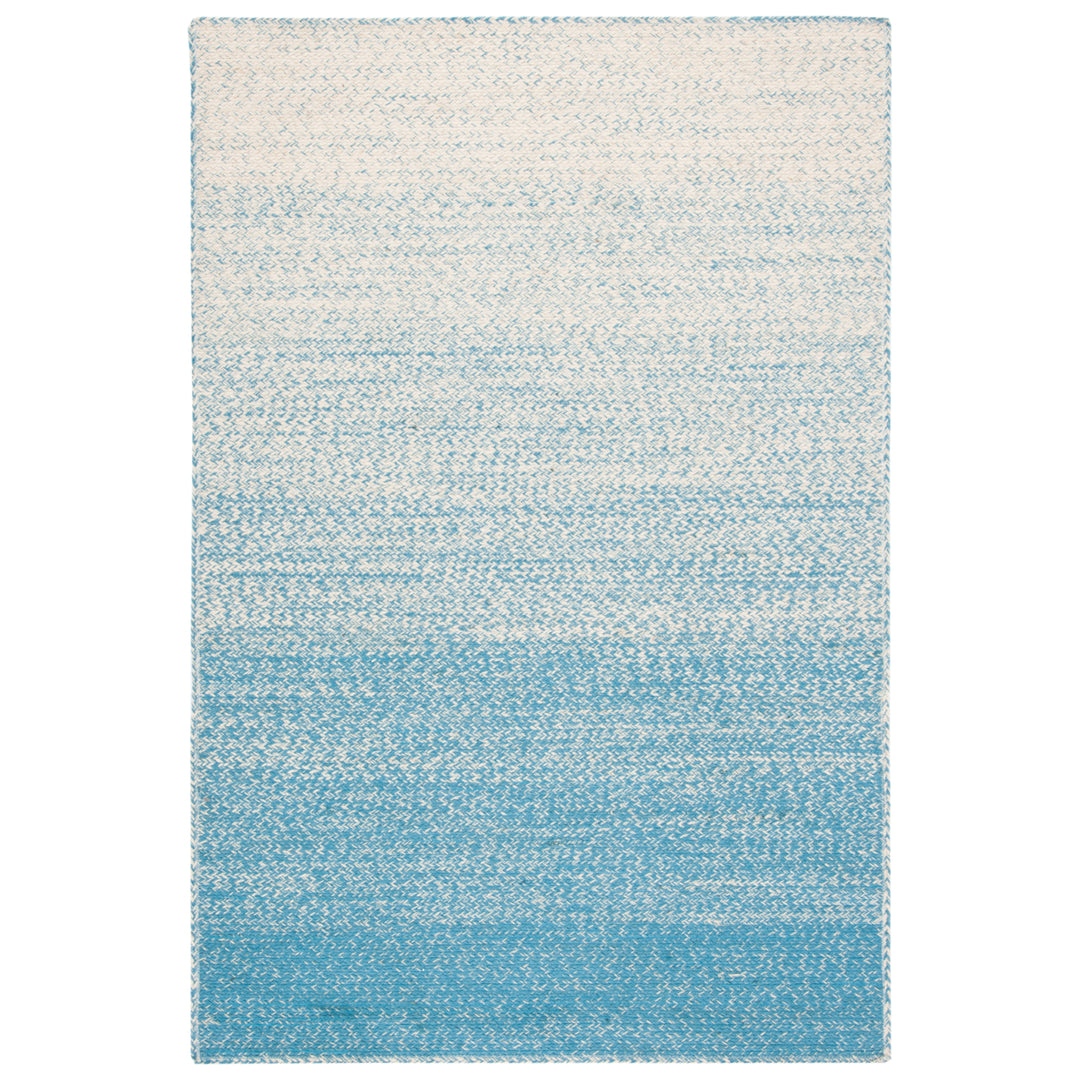 SAFAVIEH Natural Fiber NFB263M Natural / Light Blue Rug Image 8