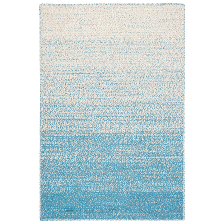 SAFAVIEH Natural Fiber NFB263M Natural / Light Blue Rug Image 8