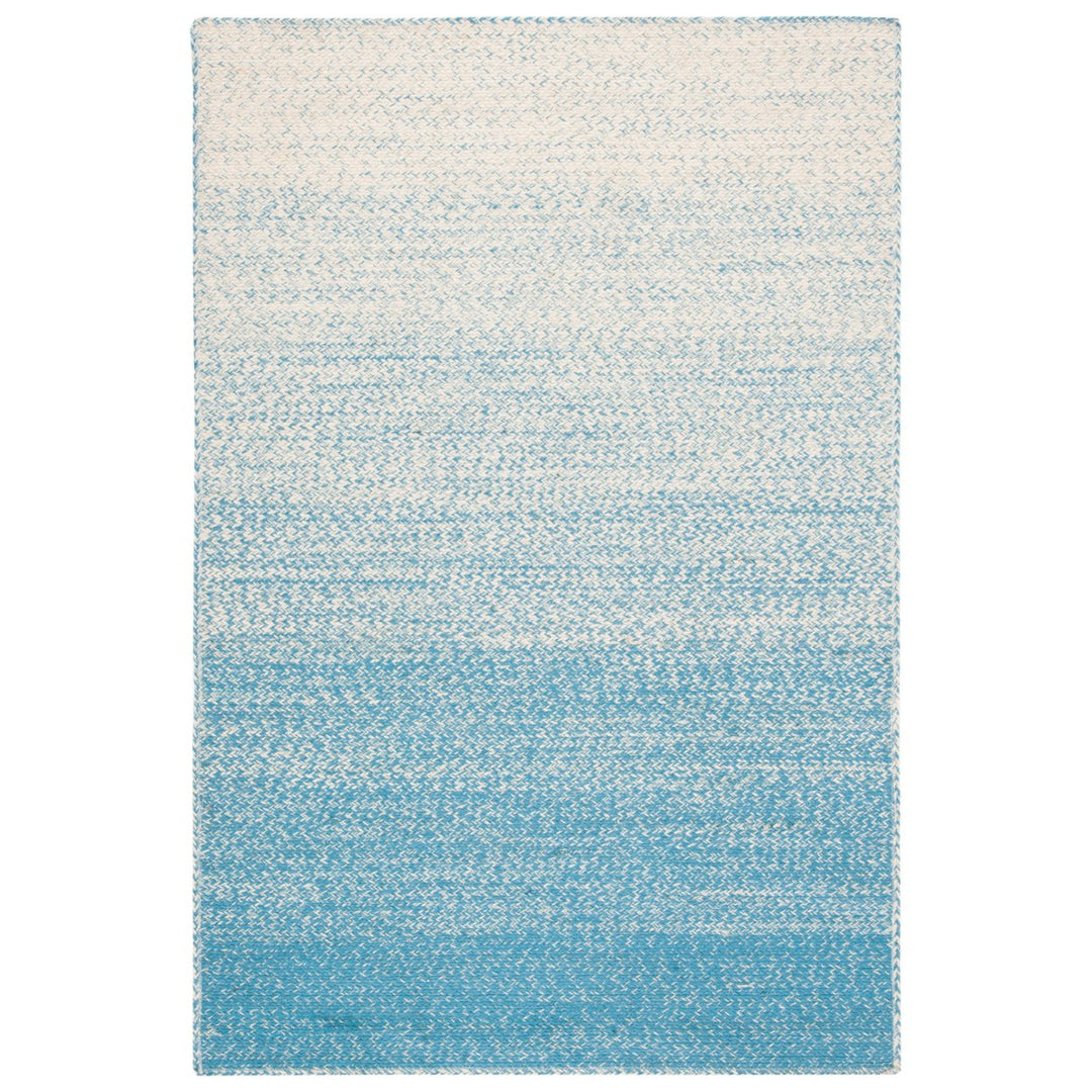 SAFAVIEH Natural Fiber NFB263M Natural / Light Blue Rug Image 1