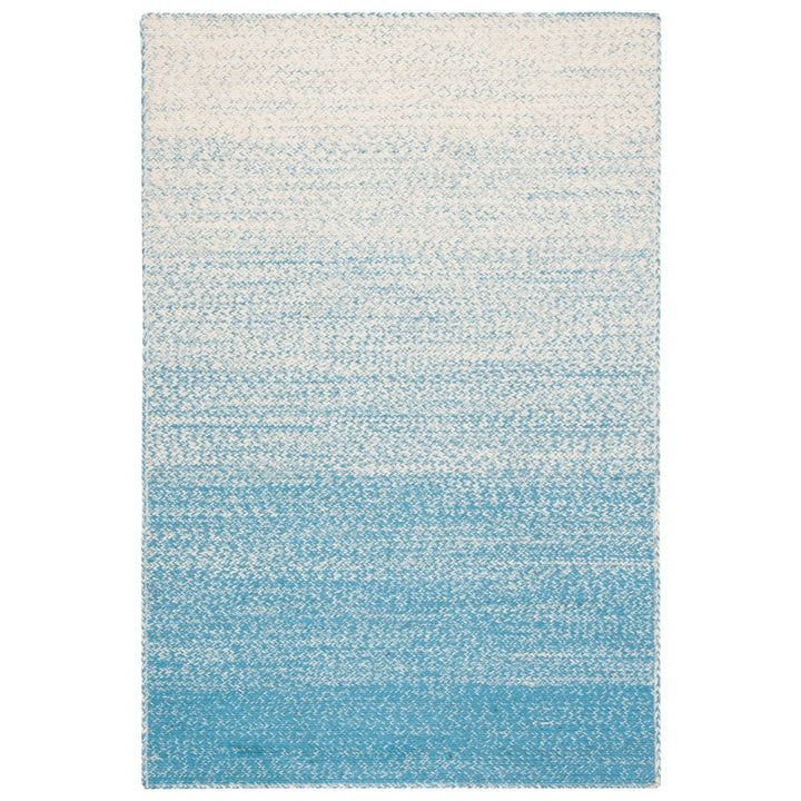 SAFAVIEH Natural Fiber NFB263M Natural / Light Blue Rug Image 1