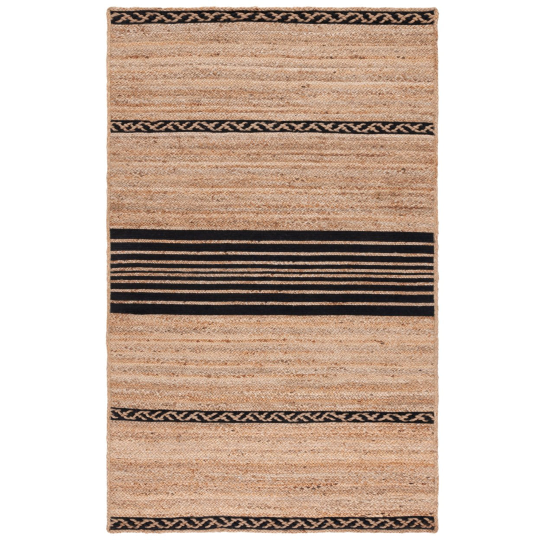 SAFAVIEH Natural Fiber NFB262Z Natural / Black Rug Image 9