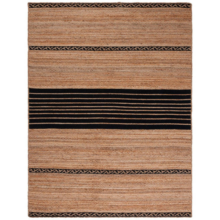 SAFAVIEH Natural Fiber NFB262Z Natural / Black Rug Image 10