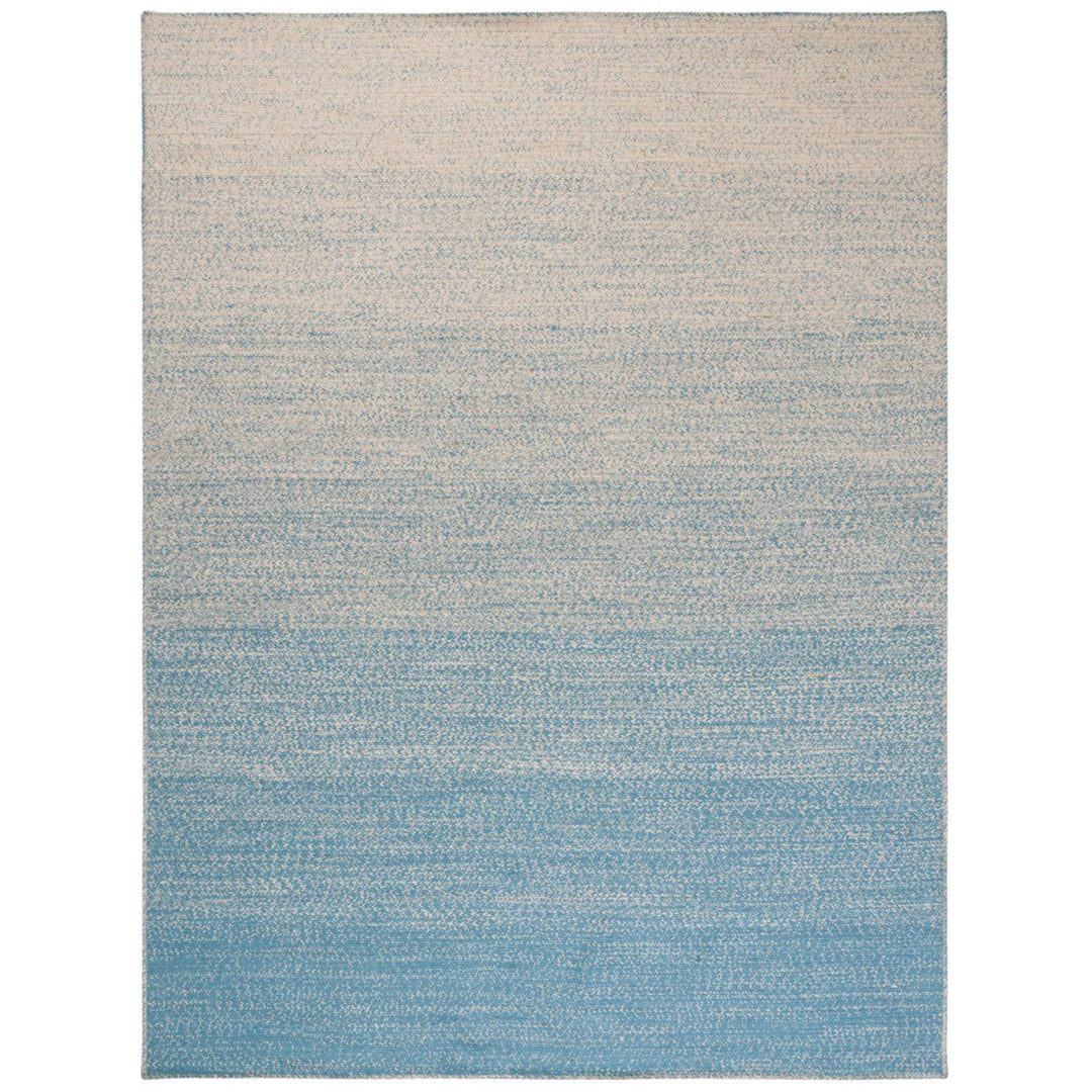 SAFAVIEH Natural Fiber NFB263M Natural / Light Blue Rug Image 1