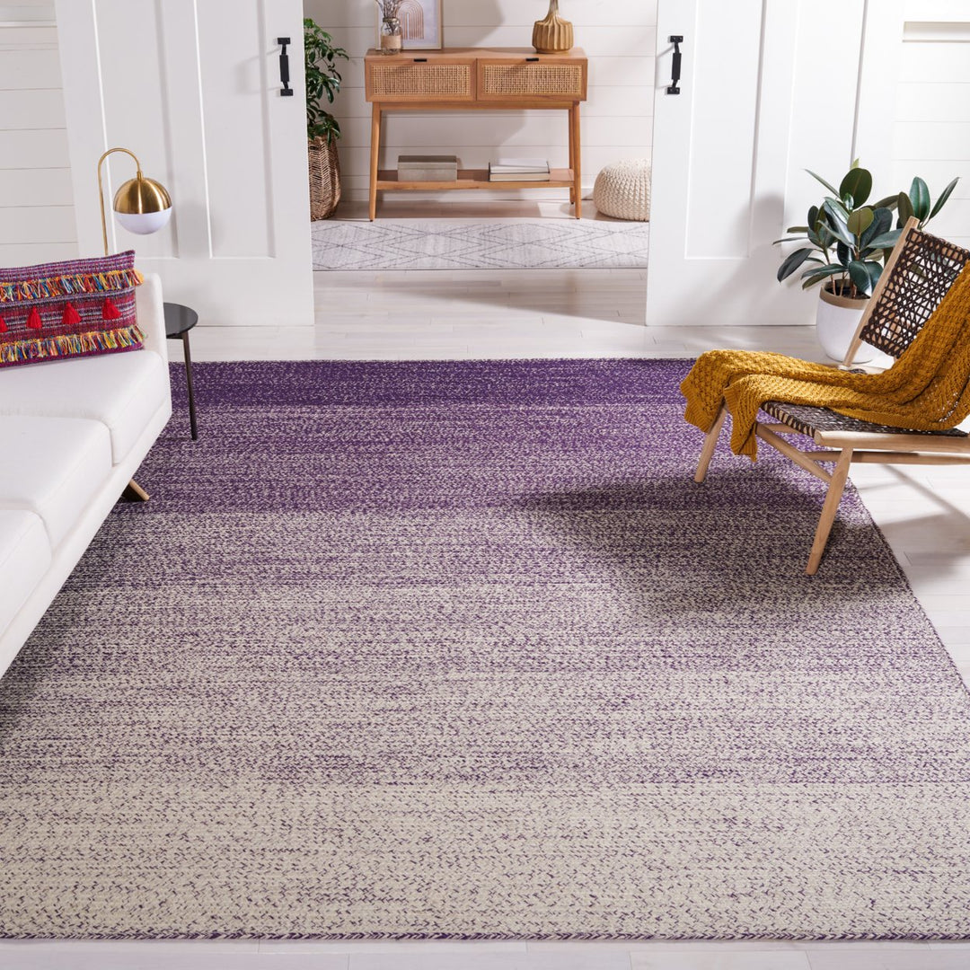 SAFAVIEH Natural Fiber NFB263V Natural / Purple Rug Image 1