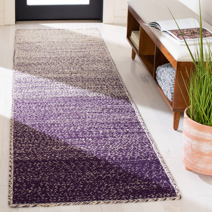 SAFAVIEH Natural Fiber NFB263V Natural / Purple Rug Image 2