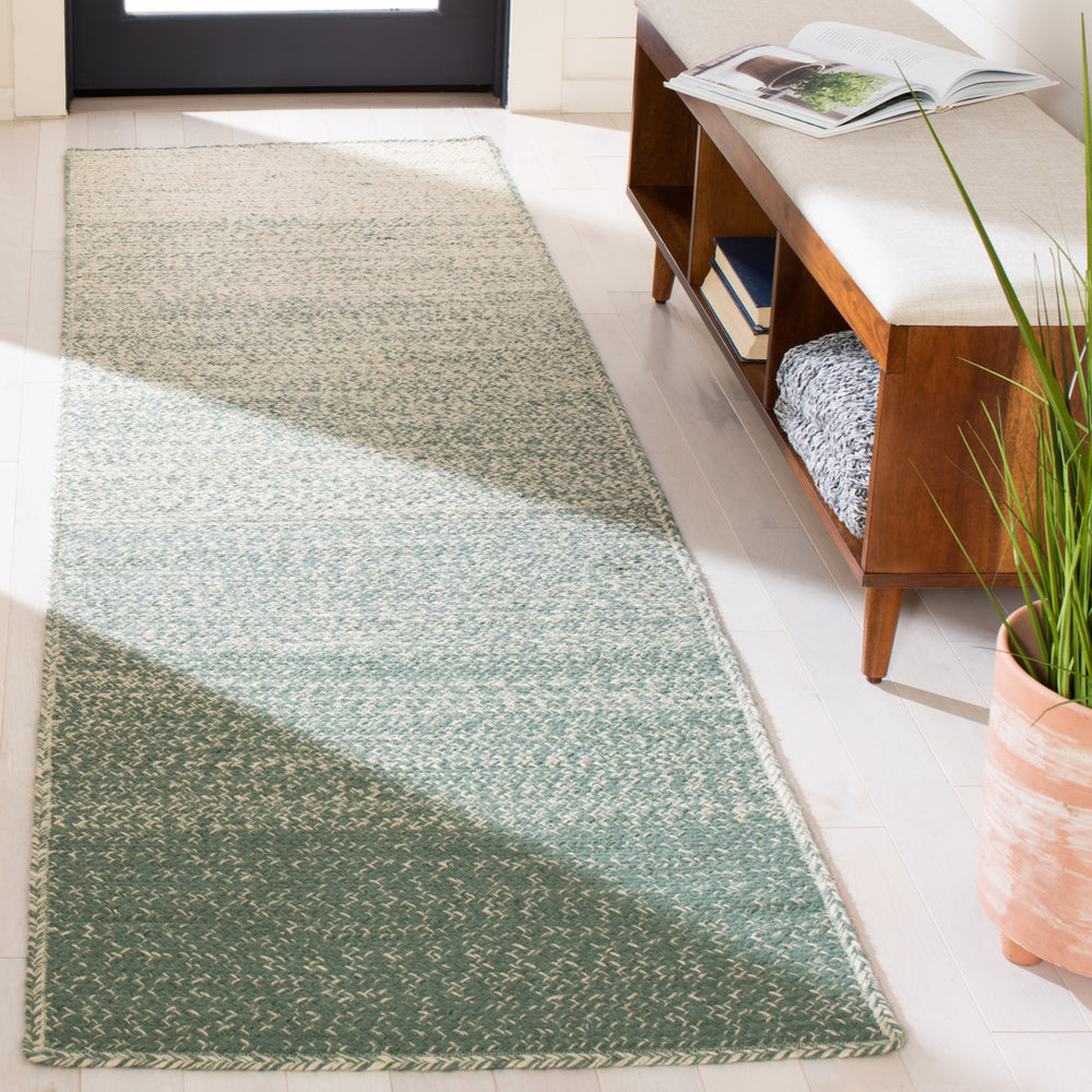 SAFAVIEH Natural Fiber NFB263Y Natural / Green Rug Image 2