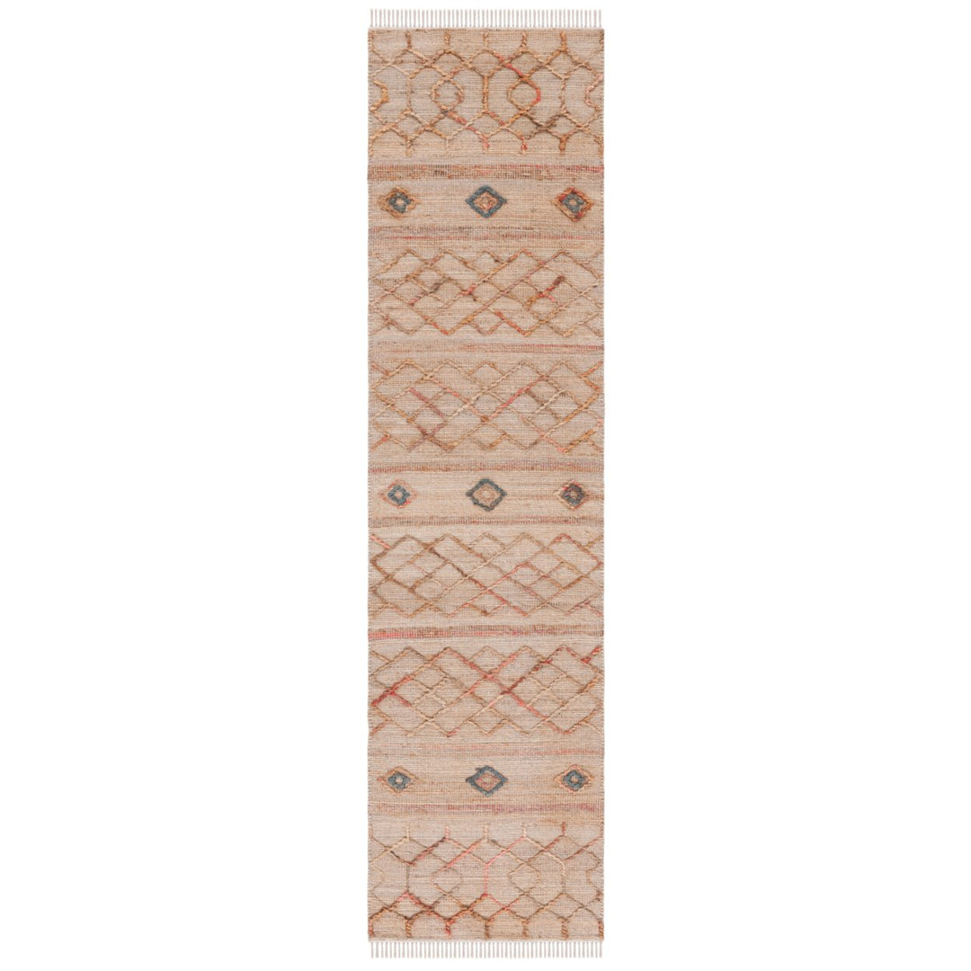 SAFAVIEH Natural Fiber NFB402A Natural / Rust Rug Image 1