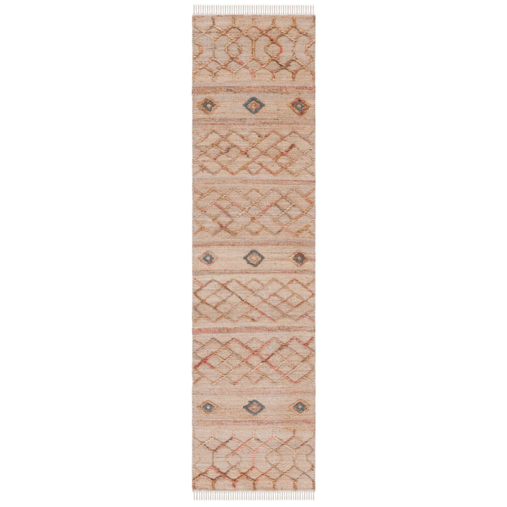 SAFAVIEH Natural Fiber NFB402A Natural / Rust Rug Image 1