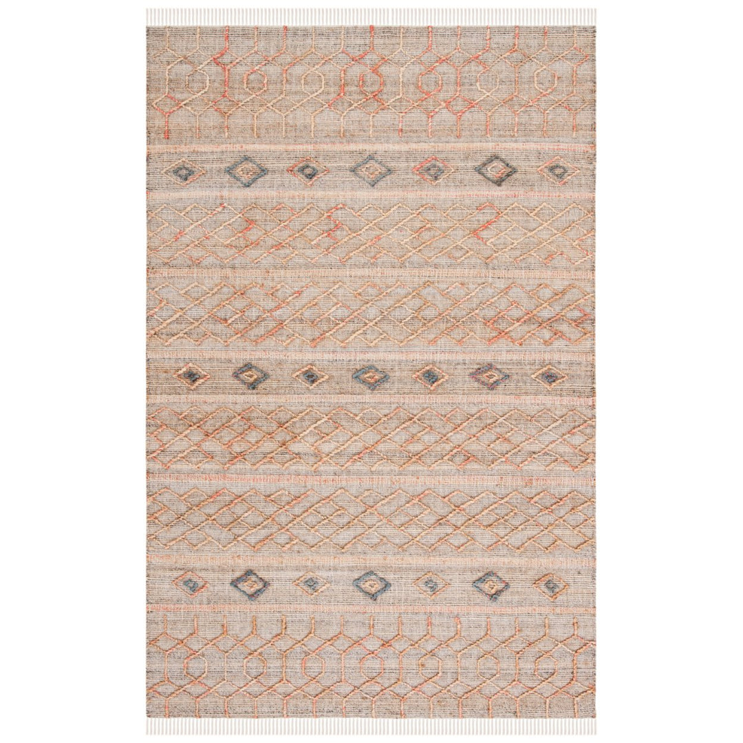 SAFAVIEH Natural Fiber NFB402A Natural / Rust Rug Image 1