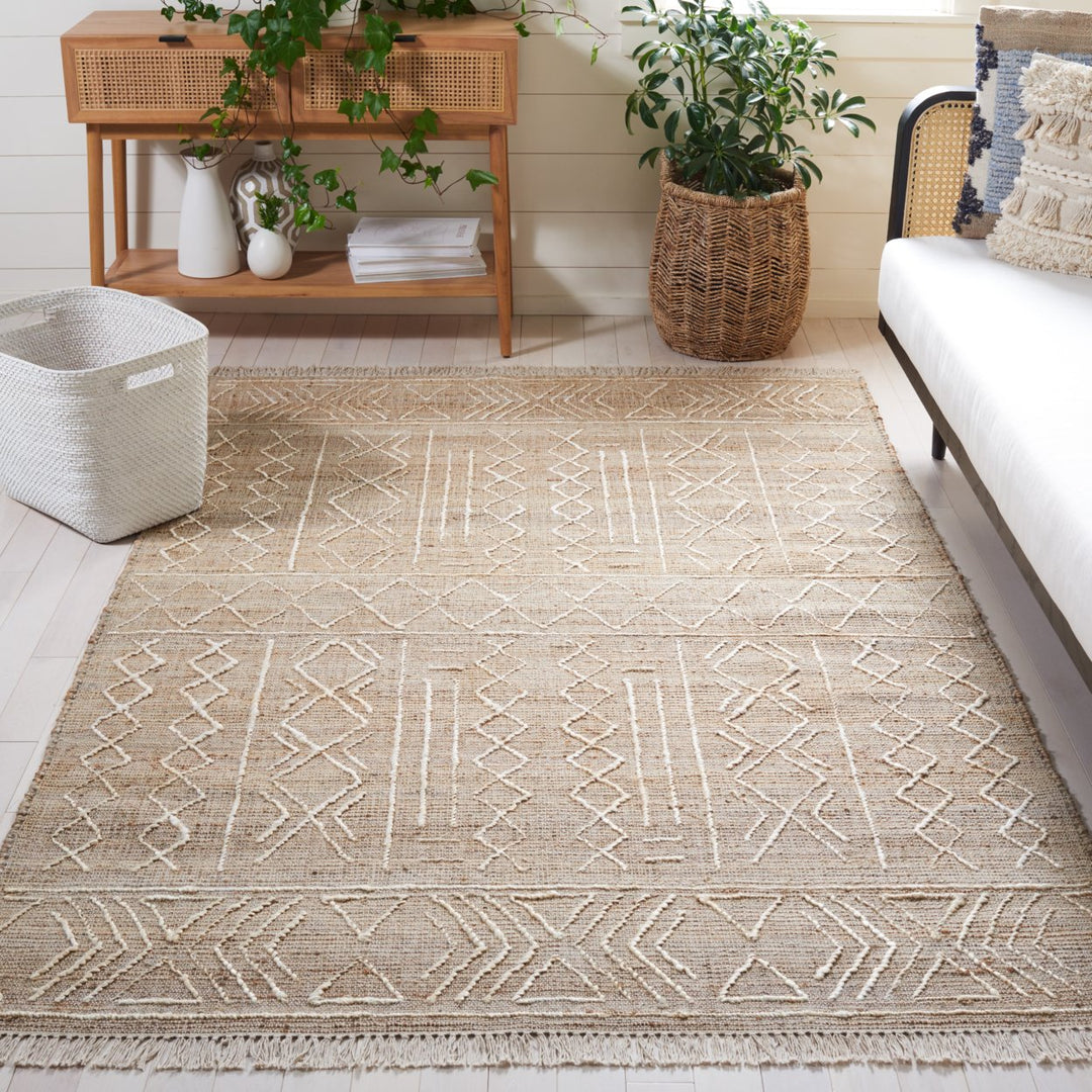 SAFAVIEH Natural Fiber NFB408A Natural / Ivory Rug Image 1