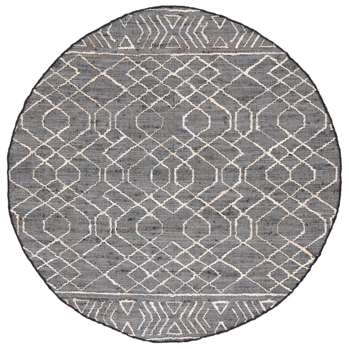 SAFAVIEH Natural Fiber NFB406Z Handmade Black /Ivory Rug Image 1