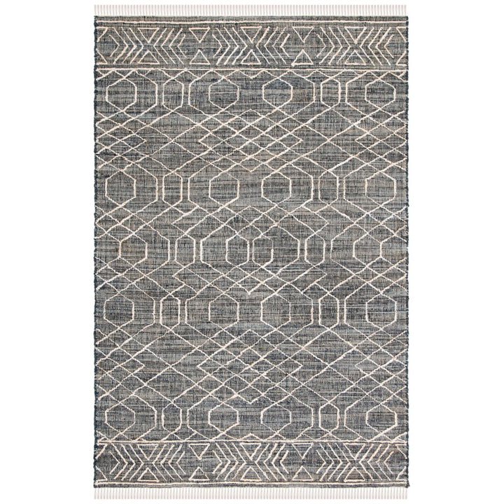 SAFAVIEH Natural Fiber NFB406Z Handmade Black /Ivory Rug Image 1