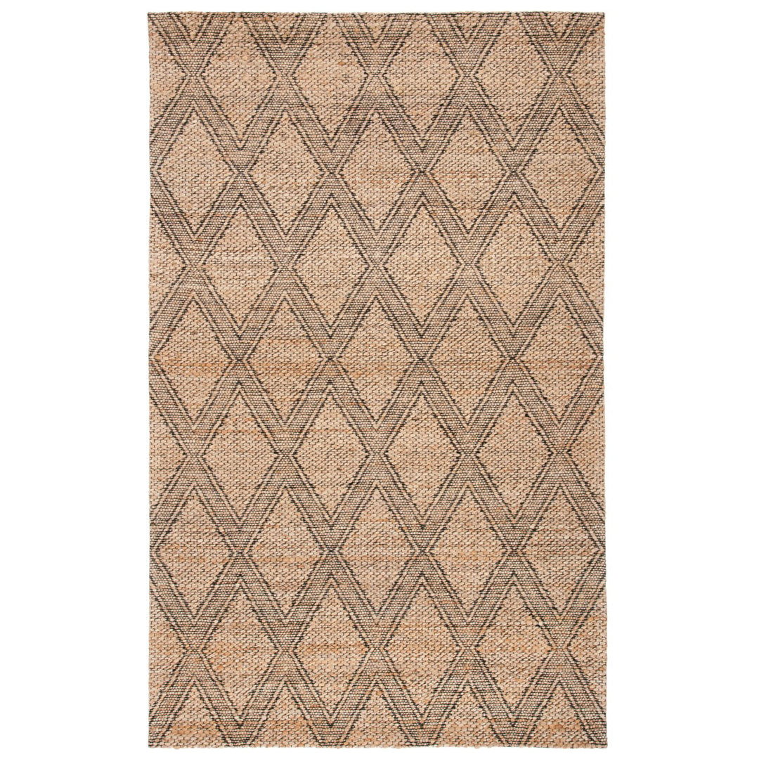 SAFAVIEH Natural Fiber NFB552A Natural / Black Rug Image 1