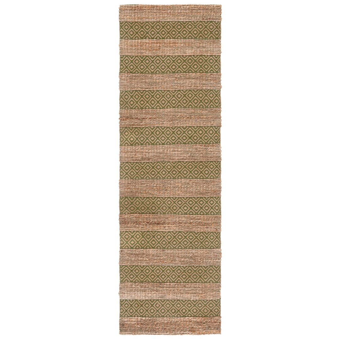 SAFAVIEH Natural Fiber NFB653Y Green / Natural Rug Image 1