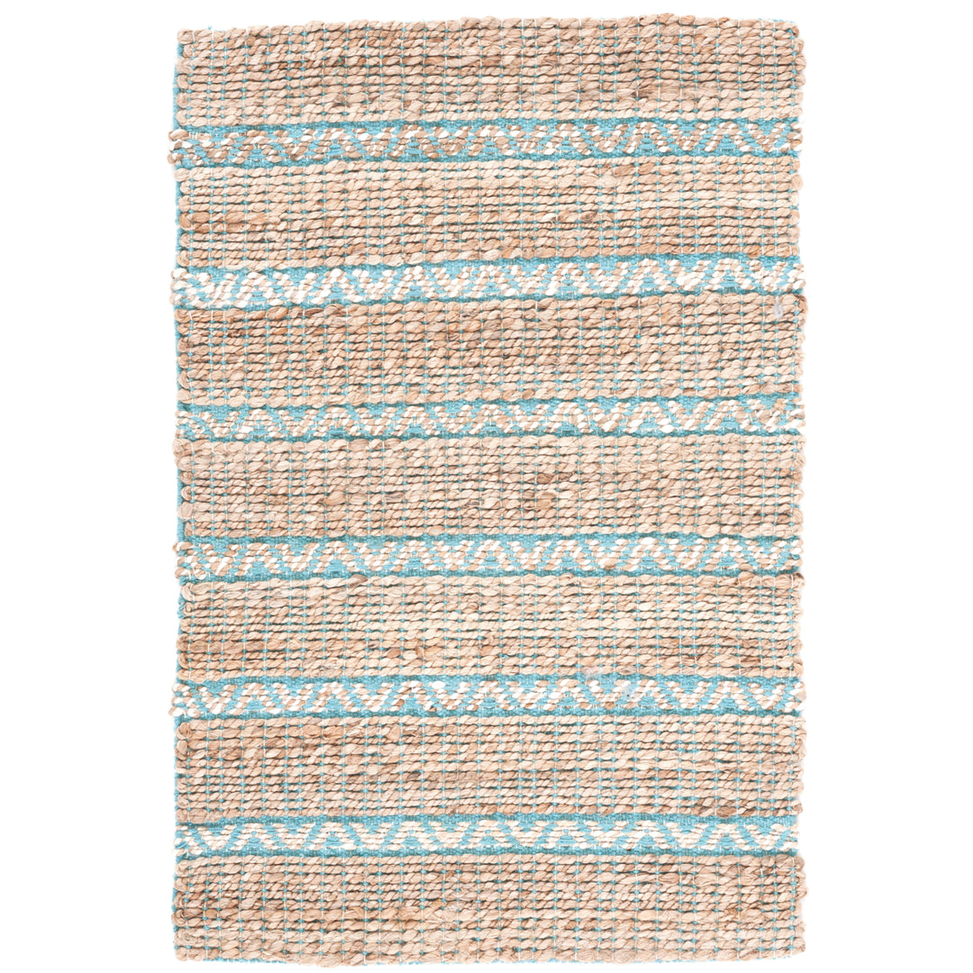 SAFAVIEH Natural Fiber NFB655K Teal / Natural Rug Image 3