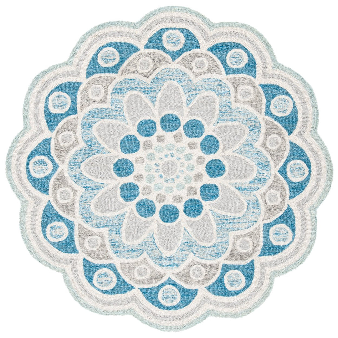 SAFAVIEH Novelty NOV101A Handmade Grey / Blue Rug Image 1