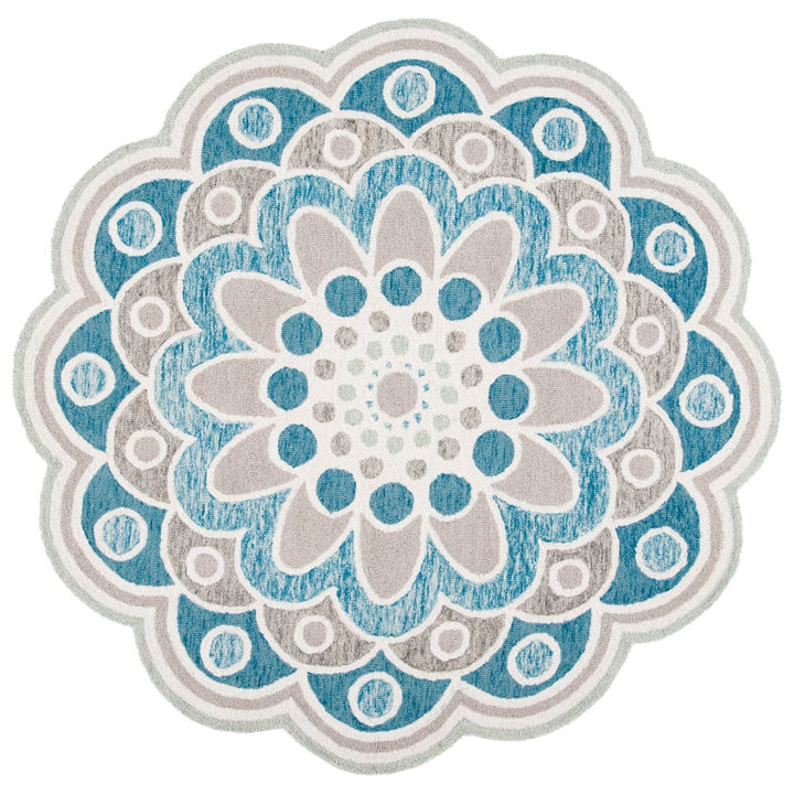 SAFAVIEH Novelty NOV101A Handmade Grey / Blue Rug Image 1