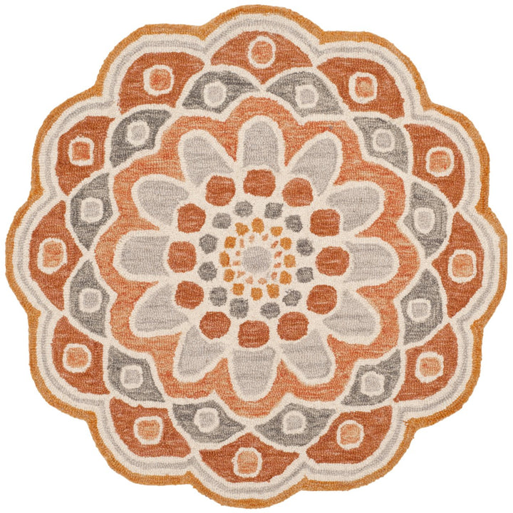 SAFAVIEH Novelty NOV101C Handmade Grey / Rust Rug Image 1