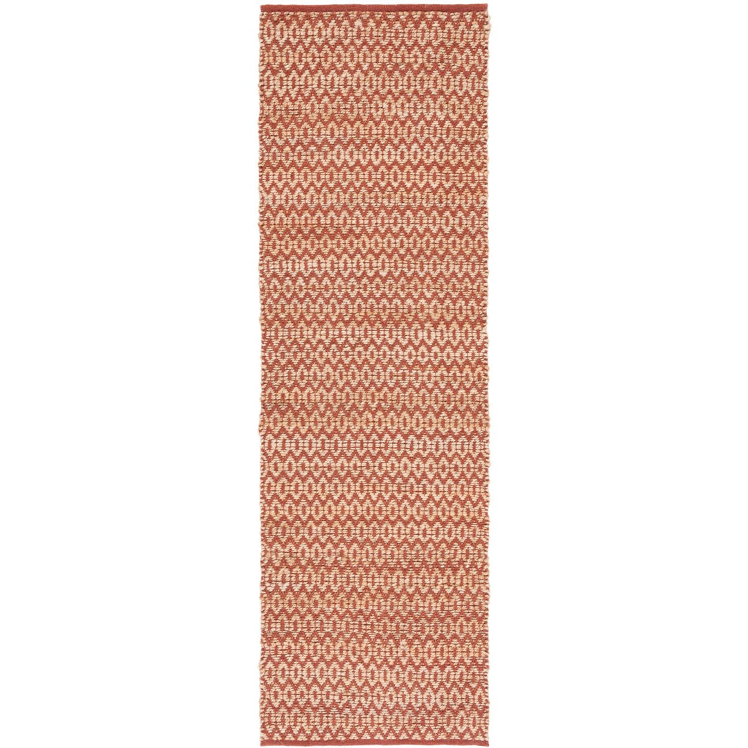 SAFAVIEH Natural Fiber NFB701P Natural / Rust Rug Image 1