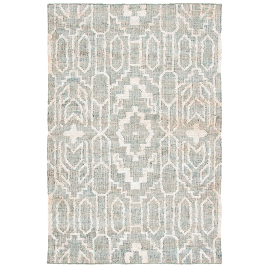 SAFAVIEH Natural Fiber NFB750J Light Blue / Ivory Rug Image 1