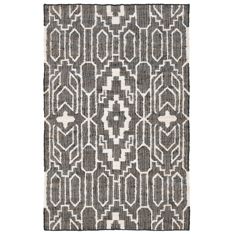 SAFAVIEH Natural Fiber NFB750Z Black / Ivory Rug Image 1