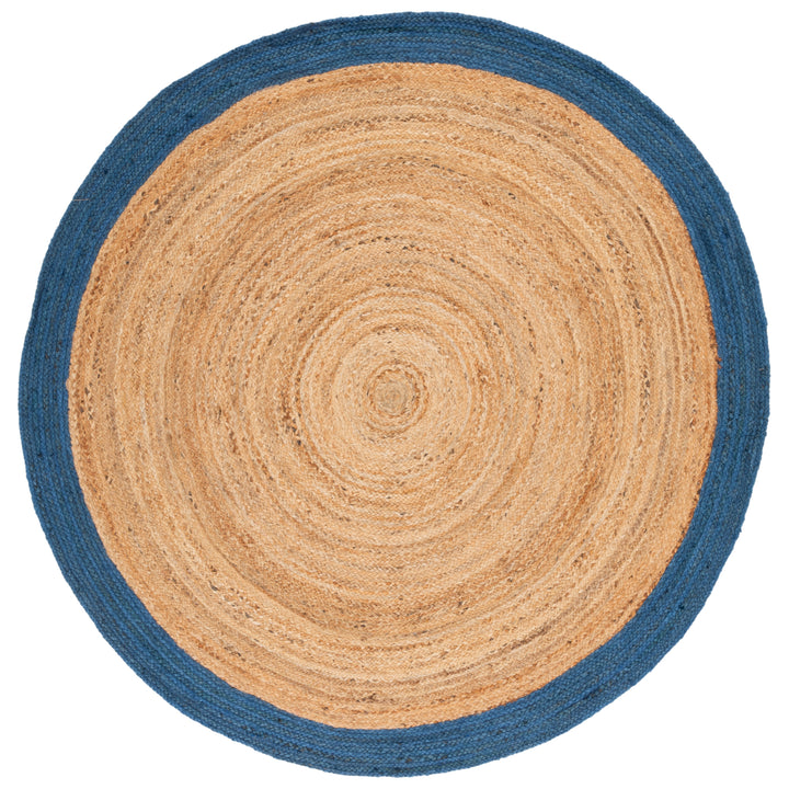 SAFAVIEH Natural Fiber NFB852M Natural / Blue Rug Image 4