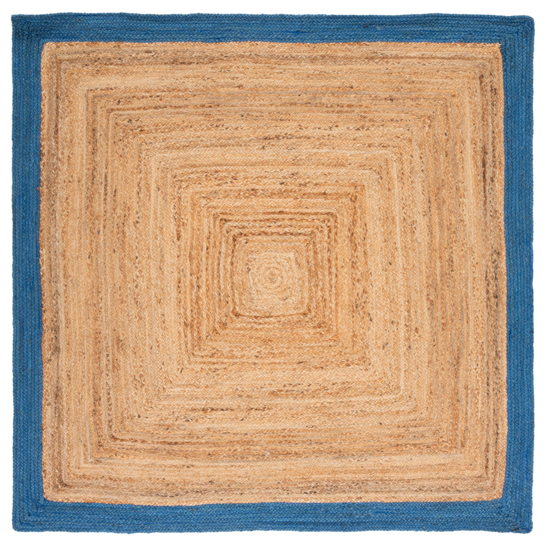 SAFAVIEH Natural Fiber NFB852M Natural / Blue Rug Image 6