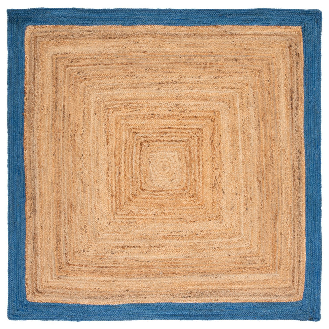 SAFAVIEH Natural Fiber NFB852M Natural / Blue Rug Image 1