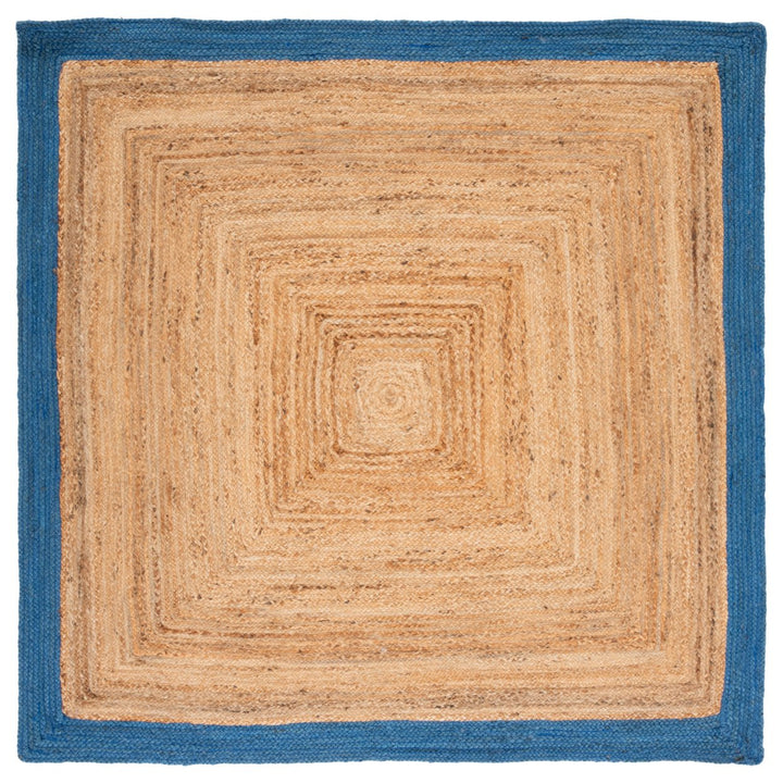 SAFAVIEH Natural Fiber NFB852M Natural / Blue Rug Image 1