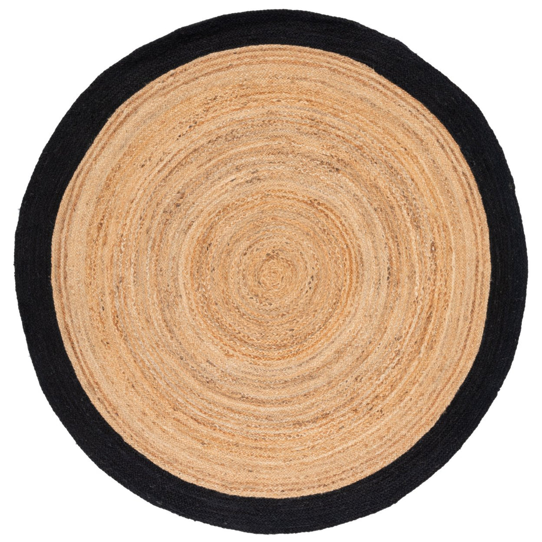 SAFAVIEH Natural Fiber NFB852Z Natural / Black Rug Image 4