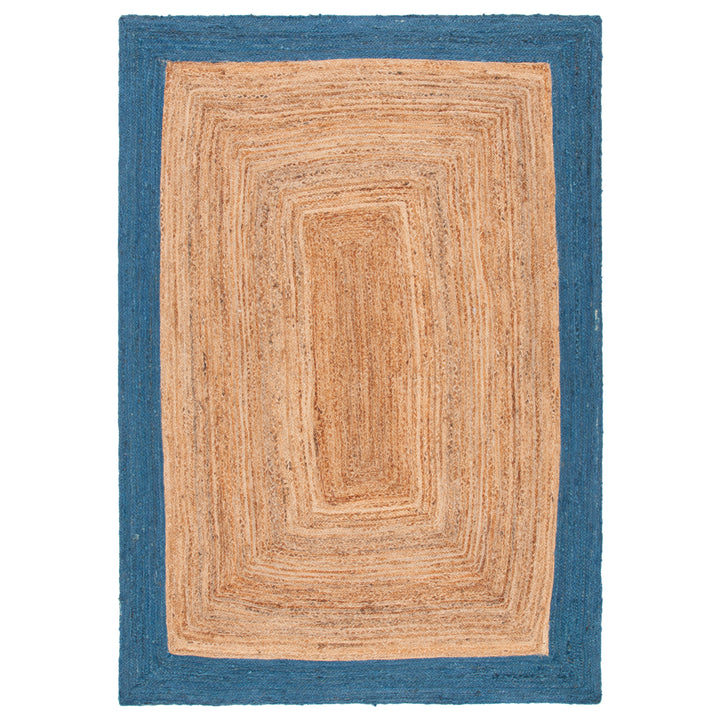 SAFAVIEH Natural Fiber NFB852M Natural / Blue Rug Image 10