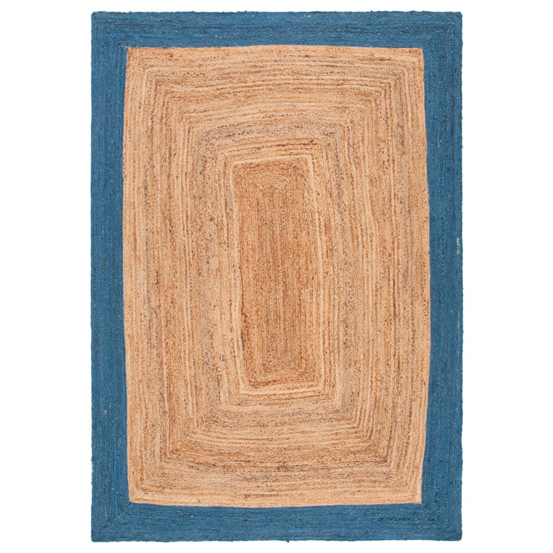 SAFAVIEH Natural Fiber NFB852M Natural / Blue Rug Image 1