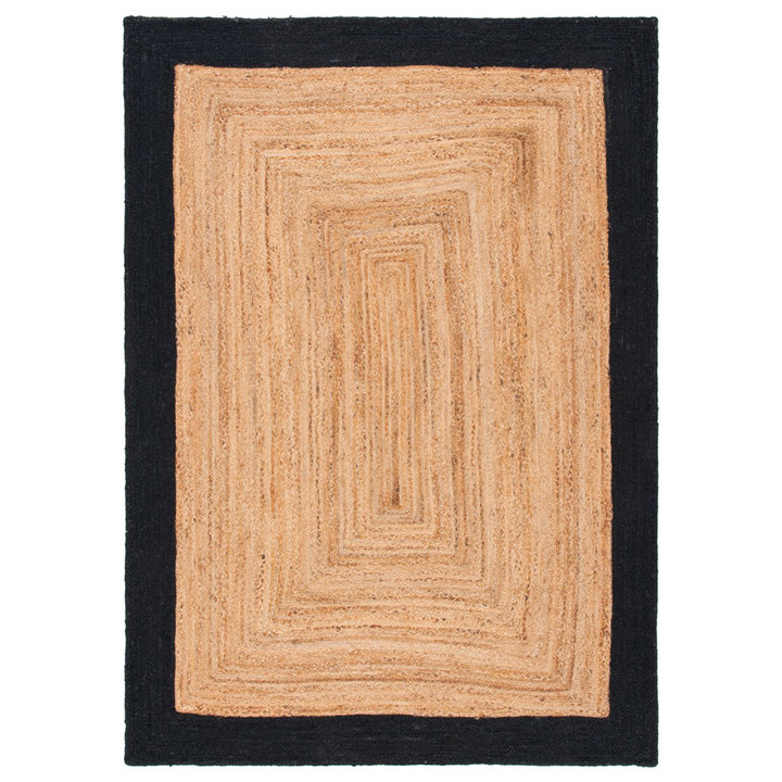 SAFAVIEH Natural Fiber NFB852Z Natural / Black Rug Image 10